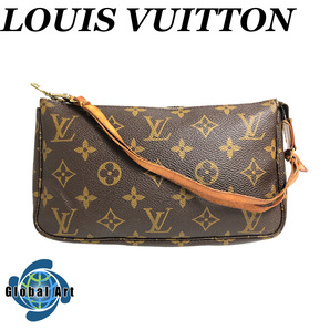 ●2D766/Louis Vuitton ルイヴィトン/ポシェット アクセソワール/ハンドバッグ/ポーチ/モノグラム/ブラウンの画像1