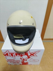 横浜発 新品 未使用 DAMMTRAX フルフェイスヘルメット AKIRA ネオレトロデザイン ダムトラックス アキラ 族ヘル L 旧車 湘爆 アイボリー