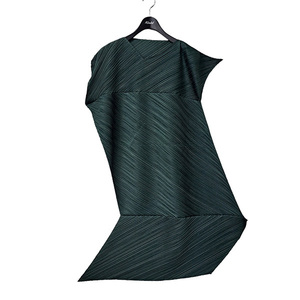 ISSEY MIYAKE PLEATS PLEASE(イッセイミヤケプリーツプリーズ) 23AW PALM アシンメトリープリーツワンピース サイズ3 8047000094204