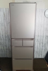 【美品】HITACHI 日立 5ドア冷蔵庫 真空チルド/ガラス扉 401L　R-S40J-XN 2019年製品