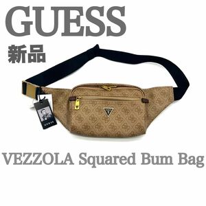 新品 未使用 タグ付 GUESS ゲス ボディ バム バッグ ショルダー モノグラム スクエア サコッシュ 鞄 かばん 正規品 