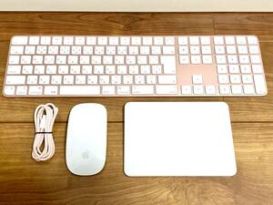 【美品】★ iMac付属品 Apple Magic Keyboard テンキー＆指紋認証 日本語 iMac 2021用 マジックキーボード+トラックパッド+マジックマウス