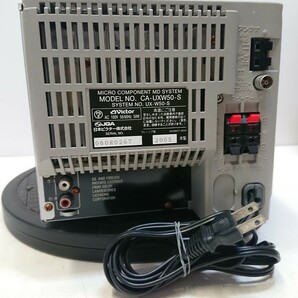 管理0957 Victor ビクター ミニコンポ UX-W50 CD MD カセット スピーカーペア リモコン付 動作確認済み 現状品の画像9