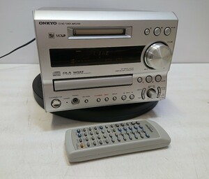 管理0939 ONKYO オンキョー CD/MDチューナーアンプ FR-X9A/リモコン付 RC-527S 動作確認済み 現状品