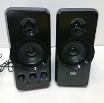 管理1255 サンワサプライ SANWA アンプ内蔵 マルチメディア PCスピーカー MM-SPL6BK モニタースピーカー 音出し確認済み 現状品_画像1