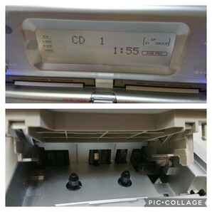 管理0957 Victor ビクター ミニコンポ UX-W50 CD MD カセット スピーカーペア リモコン付 動作確認済み 現状品の画像2