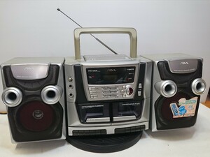 管理0944 AIWA アイワ キャリーコンポ XG-K56 100V CDラジカセ 通電確認済み ジャンク