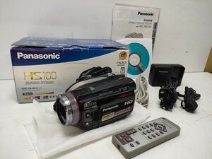 管理900 Panasonic パナソニック デジタルハイビジョンビデオカメラ 3mos HD 5.1ch HDC-HS100 通電のみ 赤外線照射確認済み 欠品あり 箱付