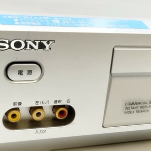 管理0917 SONY ソニー SLV-NX31 VHS ハイファイ ビデオデッキ 再生確認済み やや難あり リモコン欠品 ジャンクの画像3