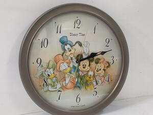 管理1004 Disney Time ディズニータイム 掛け時計 壁掛け時計 直径(約)32cm 動作確認済み カビあり 
