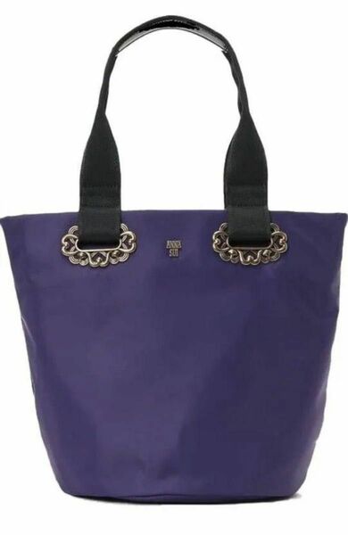 ANNA SUI ラウンディ 2WAY トートバッグ (小) パープル レディース アナスイ 315771 中古品