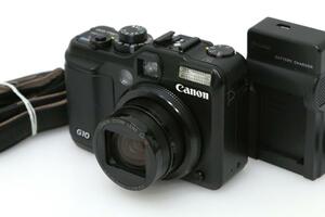 並品｜キヤノン PowerShot G10 CA01-T1297-2P1A デジカメ 小型 カメラ パワーショット 黒 本体 中古