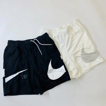 NIKE ナイキ NSW ビッグスウッシュ フリース ハーフパンツ 2枚 DD5998-133 白 黒 L_画像1