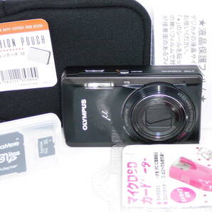 ★送料：レターパック520円★メディア＋バッテリー２個他オマケ付！：OLYMPUS-μ7050：ブラック【USED：動作確認済】の画像10