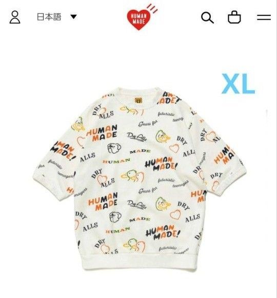 新品!~Human Made~ PRINTED S/S SWEATSHIRT トレーナー クルーネック スエット ヒューマンメイド