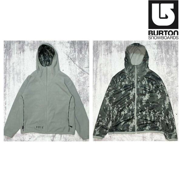 ★ BURTON RONIN バートン リバーシブル フリース フーディー パーカー サイズ約L★ストリート supreme stussy palace テック アウトドア