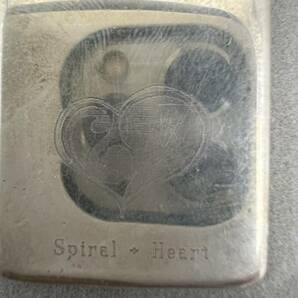 ZIPPO ジッポ ライター STERLING 2001 Spiral Heart スターリング シルバー ジャンクの画像3