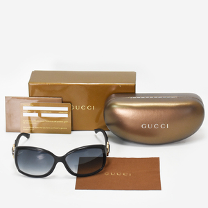 ※状態悪い GUCCI グッチ サングラス GG3521 ブラック ゴールド グレー グラデーション