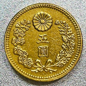 新5圓金貨 大正13年　レプリカコイン　新5円