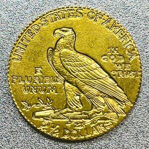 インディアンヘッド 2.5ドル金貨 1913年 レプリカコインの画像2