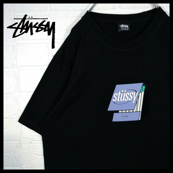 【STUSSY】パープル　マッチロゴ　Tシャツ
