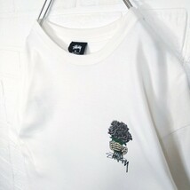 【STUSSY】リフレクター加工　スカルローズ　pigment dye　Tシャツ_画像6