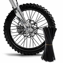 スポークスキン 72本 黒 カバー ラップ ホイール プロテクター オートバイ ロード バイク 車輪 自転車 CRF CRM XLR sr400 ftr ハンターカブ_画像5