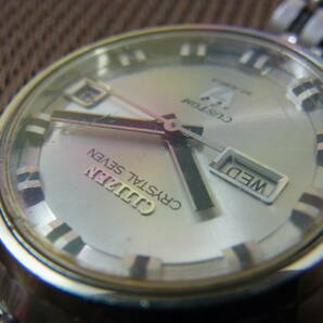  シチズン/CITIZEN CRYSTAL SEVEN CUSTOM7 30JEWELS 30石 AC55 2825-Y 腕時計 デイト メンズ シルバー系 社外製ベルトの画像4
