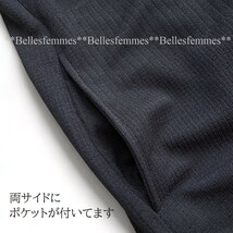 ★Belles*★送料185円★新品★フラワーモチーフ*上品で大人可愛い*ロングカーディガン*膝丈カーディガン*5407黒*M～L*ミセス_画像7