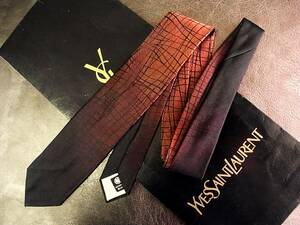 ♪№H1750良品♪【人気の超細6.9㎝】【YVES SAINT LAURENT】サンローラン♪ネクタイ♪ナロータイ♪