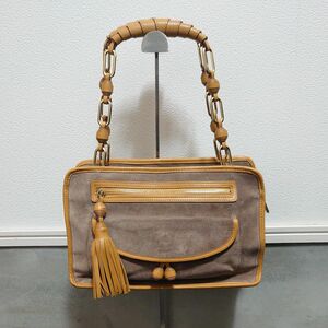 ANYA HINDMARCH アニヤハインドマーチ スエードショルダーバッグ 肩掛け レディースバッグ