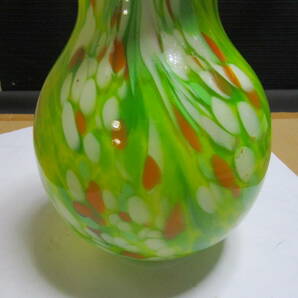 O.80.55～レトロ ガラス製 花瓶 KAMEI GLASS OSAKAの画像7