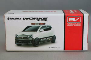 【非売品】BV スズキ アルトワークス ポリスバージョン パトカー（Break Vehicle Suzuki Alto Works Police）プルバックミニカー