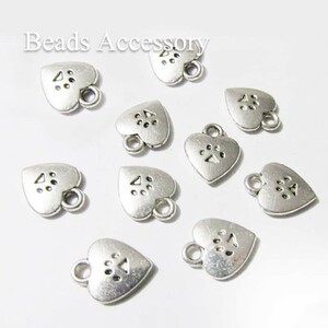 BA-1721 Heart 12×10mm серебряный старый прекрасный цвет 45 шт 