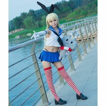 【送料無料】Mサイズ 艦これ 島風（しまかぜ） コスプレ 艦隊これくしょん セーラー服 バニーガール ゲーム アニメ 衣装 レディース_画像2