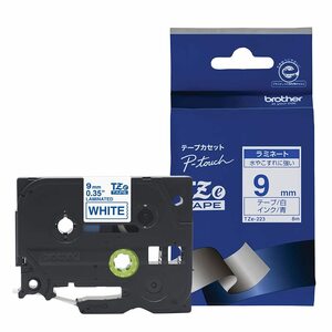 [brother original ]pi- Touch laminate tape TZe-223 width 9mm ( blue character / white )