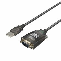 バッファロー USBシリアル変換ケーブル ブラックスケルトン 1m BSUSRC0710BS/N_画像1