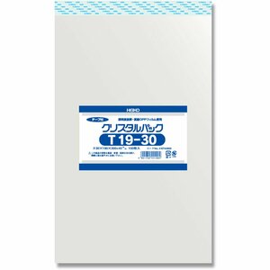 シモジマ ヘイコー 透明 OPP袋 クリスタルパック テープ付 19×33cm 100枚 T19-30 006744800