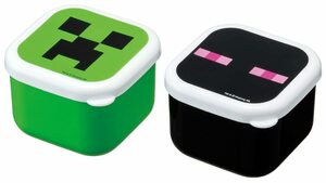 スケーター(Skater) ミニ シール容器 保存容器 おかず入れ 130ml 2個組 マインクラフト Minecraft MO1WAG-A