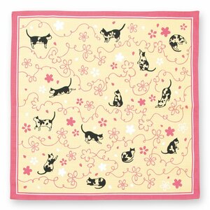 .book@kenema made in Japan small furoshiki .. present Cross peace pattern hand .. Sakura cat 50×50cm 320141
