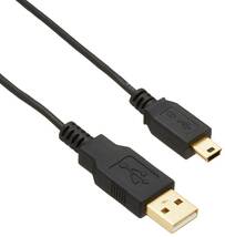 BUFFALO USB2.0ケーブル (A to miniB) スリムタイプ ブラック 1m BSUAMNSM210BK_画像1