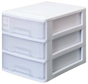  sun ko- plastic small articles storage 3 step silky width 25.2× inside 35× height 28cm white 