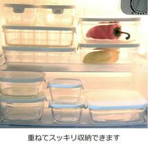 イワキ 保存容器 パック&レンジ 浅型 L 大 1.2L ホワイト 冷凍 オーブン レンジ 可能 N3248-W_画像4
