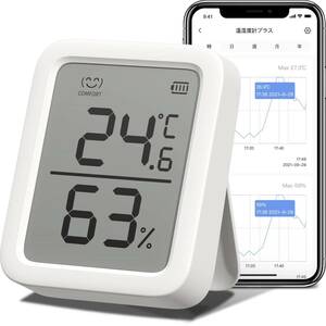 SwitchBot 温湿度計プラス Alexa 温度計 湿度計 - スイッチボット スマホで温度湿度管理 デジタル 高精度 コンパクト 大画面