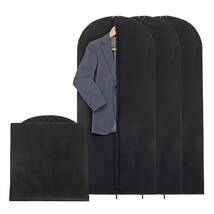 アストロ 洋服カバー 3枚 黒 厚手不織布 ファスナー付き 底までカバー 605-29_画像1