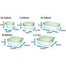 iwaki(イワキ) 耐熱ガラス 保存容器 グリーン 4個セット パック&レンジ PS-PRN-4G1_画像7