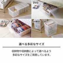 天馬 書籍収納ボックス ビデオ 新書いれと庫 3個セット クリア 約21×14.5×45cm_画像7
