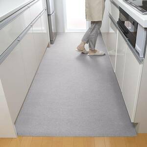  sun ko- kitchen mat is . flushing .. long mat kitchen . under made in Japan .. only adsorption Flat type 90×240cm gray KY-29