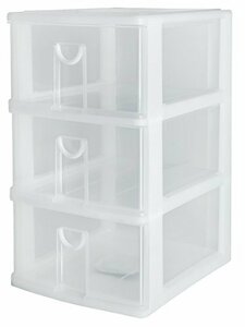  sun ko- plastic small articles storage 3 step L pis width 30.5× inside 36× height 51cm white 