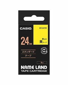 カシオ ラベルライター ネームランド 純正 テープ 24mm XR-24YW 黄地に黒文字